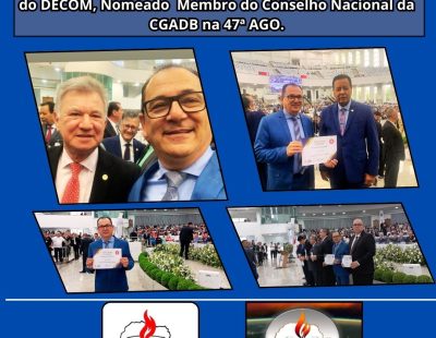 INFORMATIVO DECOM-CIEADEP-O DECOM, na pessoa do seu presidente, Pr. Perci Fontoura, parabeniza a todos os diplomados nos respectivos cargos.