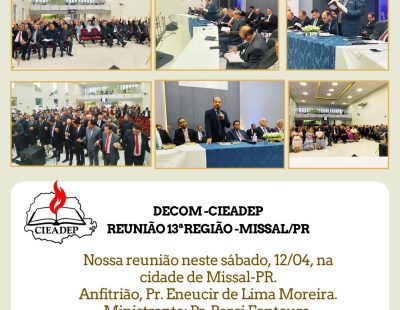 INFORMATIVO DECOM-CIEADEP REUNIÃO 13ª REGIÃO-MISSAL/PR.
