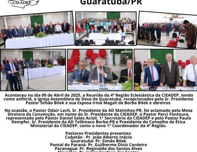 INFORMATIVO DECOM- CIEADEP Reunião da 4ª Região CIEADEP-Guaratuba/PR