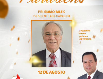 Nossos Parabéns ao Pastor Simão Bilek Presidente da AD Guaratuba/PR Nossos Parabéns ao Pastor Simão Bilek Presidente da AD Guaratuba/PR
