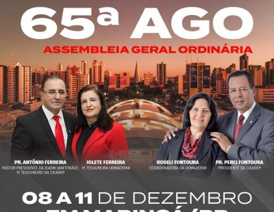 65ª AGO – 08 A 09 DE DEZEMBRO EM MARINGÁ/PR