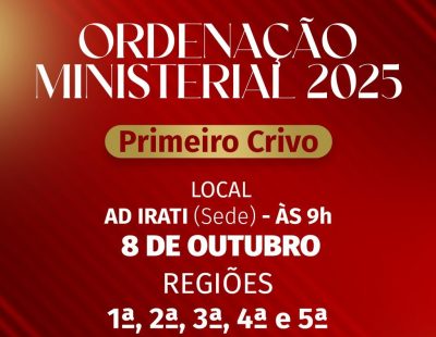 ORDENAÇÃO MINISTERIAL 2025